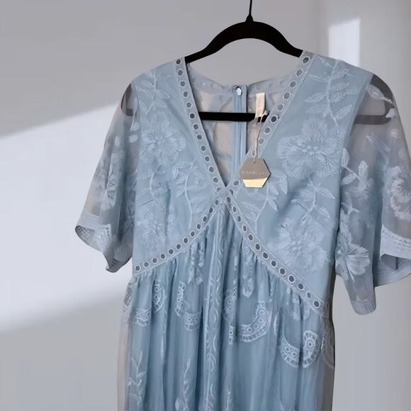 Pink Blush Maternity Maxi Dress - Floral – Powder Blue (Women’s Small, NWT) - Picture 2 of 8